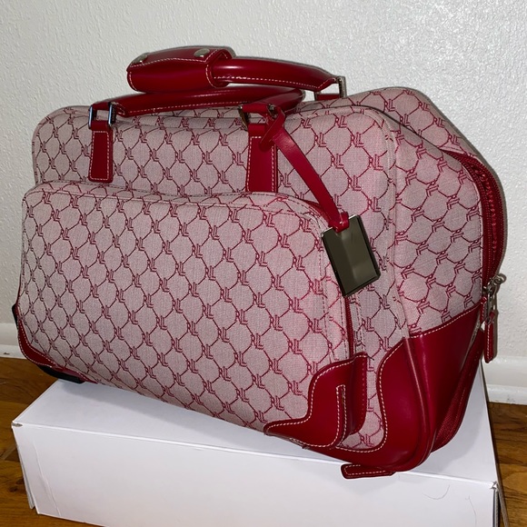 Lauren Ralph Lauren Handbags - RED Vintage Ralph Lauren Wheeled Weekender Bag